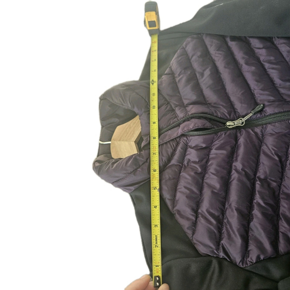 32 Degrees Heat Womens Large Full Zip Mixed Media Jacket Purple Black Puffer - Picture 6 of 9
